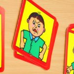 Karty z ilustracjami przedstawiającymi emocje dzieci